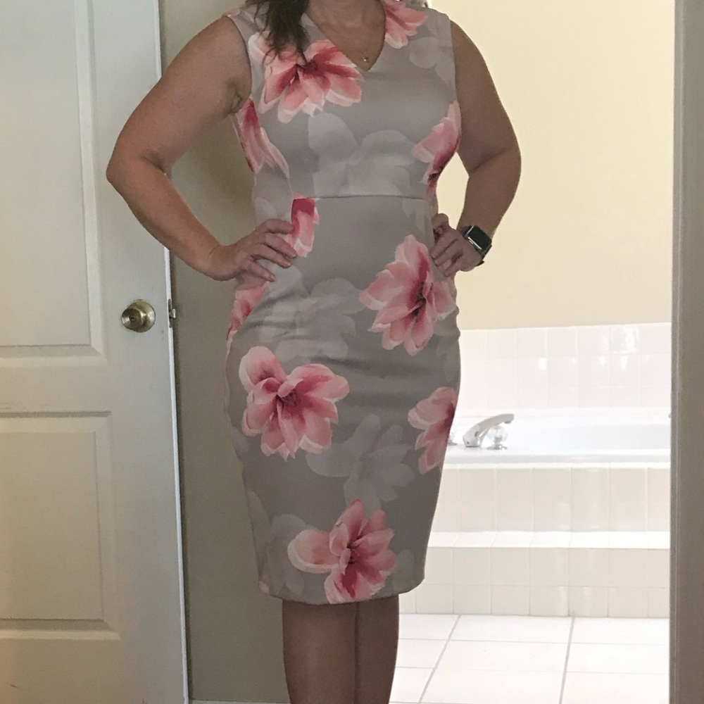 Calvin Klein Floral Dress (sweater not included)